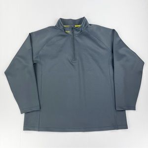 Zusa Influencer Quarter Zip Gray Long Sleeve Pullover Sweater Sweatshirt Top